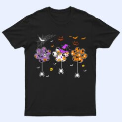 Boo Paw Print Dog Paw Spiders Halloween T Shirt