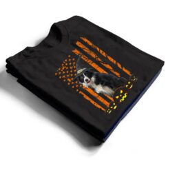 Border Collie Dog Pumpkin American Flag Witch Halloween T Shirt - Dream Art Europa