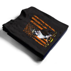 Boston Terrier Dog Pumpkin American Flag Witch Halloween T Shirt - Dream Art Europa