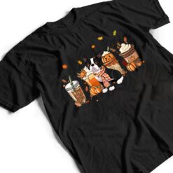 Boston Terrier Pumpkin Spice Latte Iced Autumn Dog Fall T Shirt - Dream Art Europa