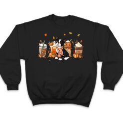 Boston Terrier Pumpkin Spice Latte Iced Autumn Dog Fall T Shirt - Dream Art Europa