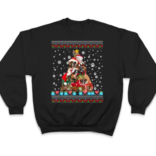 Boxer Dog Christmas Lights  Christmas Ver 1 T Shirt