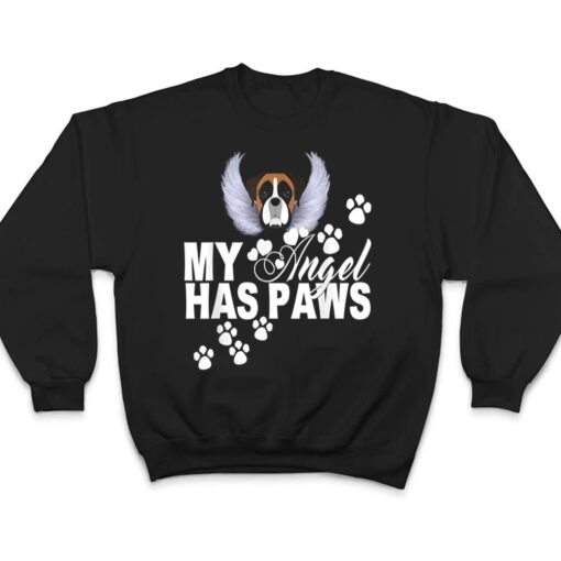 Boxer Dog Gift My Angel Has Paws Love Memorial Pet Mom Dad T Shirt