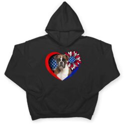 Boxer Dog Heart American Flag 4th Of July Usa Flag Sunflower T Shirt - Dream Art Europa