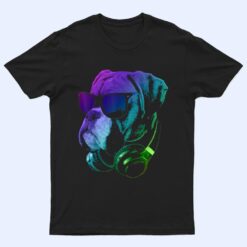 Boxer Dog With Sunglasses And Headphones T Shirt