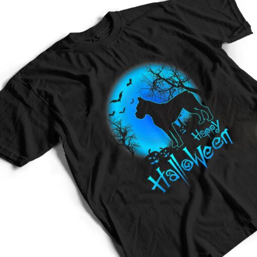 Boxer Dog in The Moon Halloween T Shirt