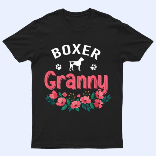 Boxer Granny Gifts Cute Dog Lover Owner Christmas Mom T Shirt