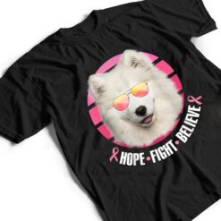 Breast Cancer Awareness Samoyed Dog Pink Ribbon T Shirt - Dream Art Europa