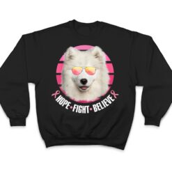 Breast Cancer Awareness Samoyed Dog Pink Ribbon T Shirt - Dream Art Europa