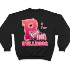 Bulldog Breast Cancer Awareness Football Fall School Spirit T Shirt - Dream Art Europa