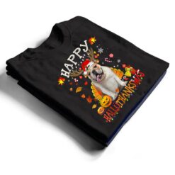 Bulldog Dog Happy Hallothanksmas Halloween Thanksgiving Xmas T Shirt - Dream Art Europa