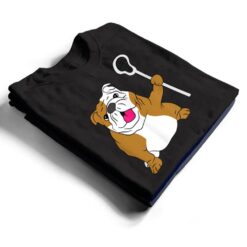 Bulldog Dog Lacrosse Design LAX Dad T Shirt - Dream Art Europa