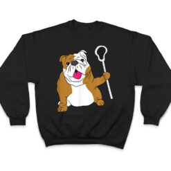 Bulldog Dog Lacrosse Design LAX Dad T Shirt - Dream Art Europa