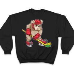 Bulldog Ice hockey Ice hockey stick Sports T Shirt - Dream Art Europa