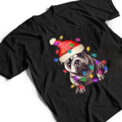 Bulldog Santa Christmas Tree Lights Xmas Boys Dog Dogmas T Shirt - Dream Art Europa