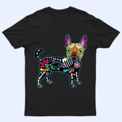 Calavera French Bulldog Frenchie Dia de Muertos Halloween T Shirt