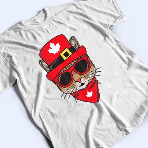 Canada Flag Canadian Cat Sunglasses Funny Men Women Kids T Shirt