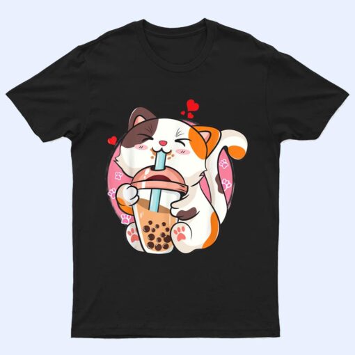 Cat Boba Bubble Tea Kawaii Anime Japanese T Shirt