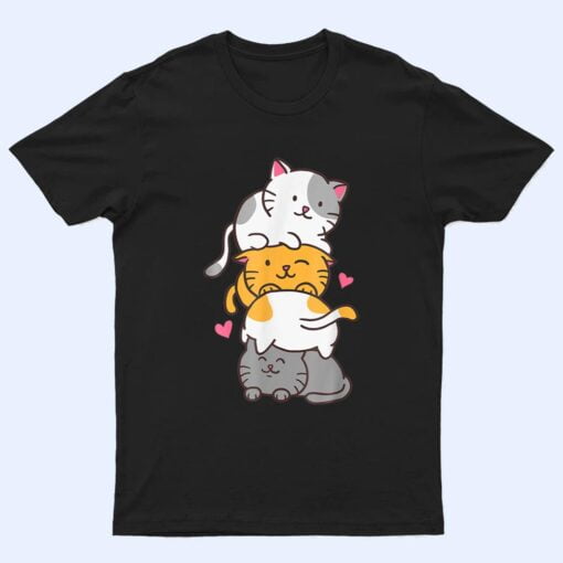 Cat Cats Cute Kitty Pile Anime Kawaii Neko Gift T Shirt