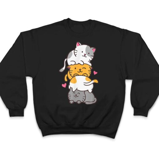 Cat Cats Cute Kitty Pile Anime Kawaii Neko Gift T Shirt