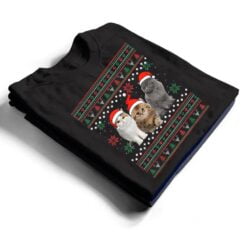 Cat Christmas Ugly Sweater Santa Hat Gifts For Cat Lover T Shirt - Dream Art Europa