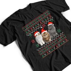 Cat Christmas Ugly Sweater Santa Hat Gifts For Cat Lover T Shirt - Dream Art Europa