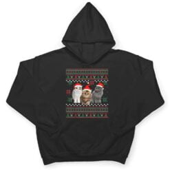 Cat Christmas Ugly Sweater Santa Hat Gifts For Cat Lover T Shirt - Dream Art Europa