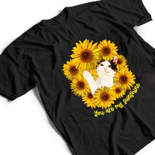 Cat Graphic Tshirts, Cat Sunflower Shirt T, Cat Sunshine T Shirt