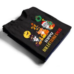 Cat Halloween Christmas Happy Hallothanksmas Thanksgiving T Shirt - Dream Art Europa