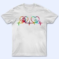 Cat Heartbeat Leopard Rainbow Ie Dye French Horn Player T Shirt