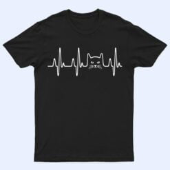 Cat Heartbeat Shirt Love Cats Women Girls Cat Lover TShirt T Shirt