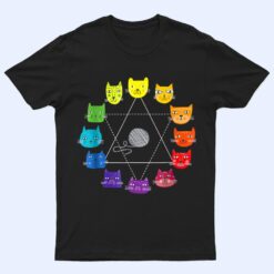 Cat Hemed Artist Color Wheel Educational Art Eacher T Shirt