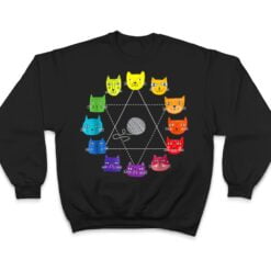 Cat Hemed Artist Color Wheel Educational Art Eacher T Shirt - Dream Art Europa