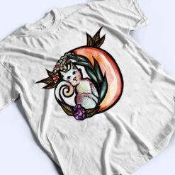 Cat Moon Flower Art Nature Kitty Cats T Shirt - Dream Art Europa