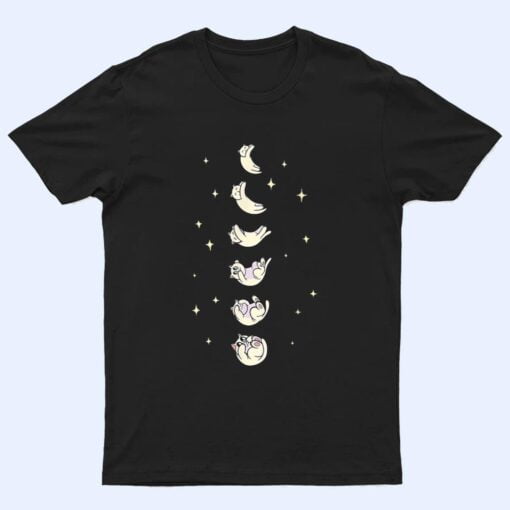 Cat Moon Phases Sleep Position Cute Kitten T Shirt