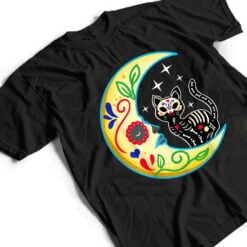 Cat Moon Sugar Skull Dia De Los Muertos Day Of He Dead T Shirt - Dream Art Europa