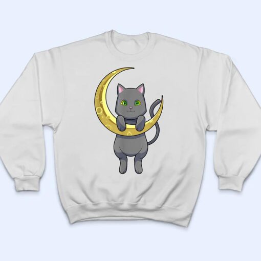 Cat Night Moon T Shirt