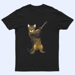 Cat Playing Acoustic Guitar Musician T Shirt