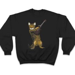 Cat Playing Acoustic Guitar Musician T Shirt - Dream Art Europa