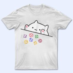 Cat Throwing Dice Tabletop Games Cute Kawaii Animal Lover T Shirt