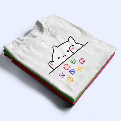 Cat Throwing Dice Tabletop Games Cute Kawaii Animal Lover T Shirt