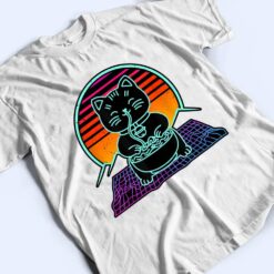 Cat Tshirt, Cute Cat Tee, Cat Lover Shirt, Retrowave Cat T Shirt - Dream Art Europa