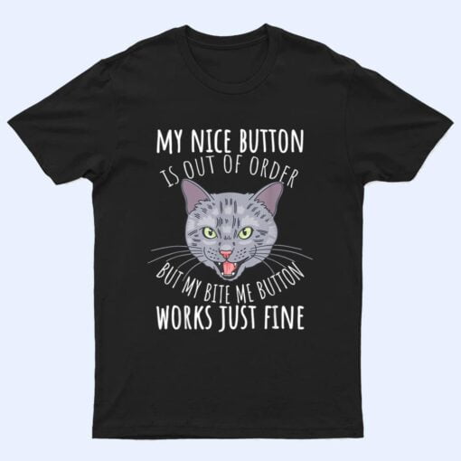 Cat Tshirt, Funny Cat Tees, Cat Lover Gifts, Cat Bite Me T Shirt