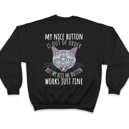 Cat Tshirt, Funny Cat Tees, Cat Lover Gifts, Cat Bite Me T Shirt