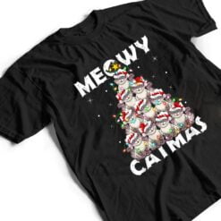 Cat Xmas Lights Santa Meowy Catmas Cat Christmas Ree T Shirt - Dream Art Europa