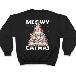 Cat Xmas Lights Santa Meowy Catmas Cat Christmas Ree T Shirt - Dream Art Europa