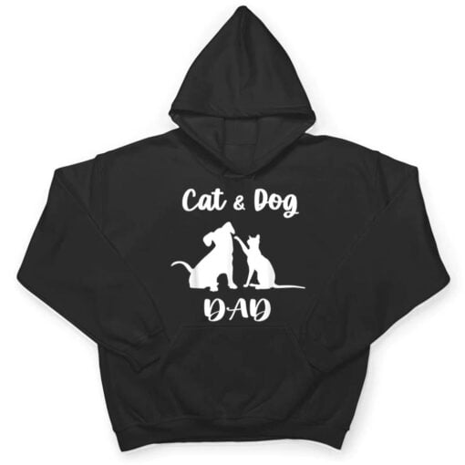 Cat and Dog Dad  Pets Animals Lover Puppy for Men T Shirt