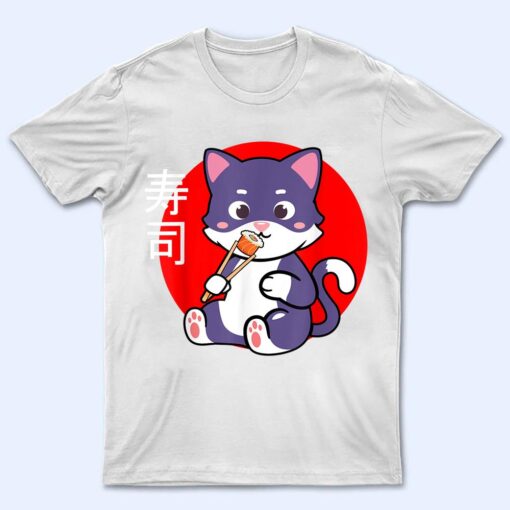 Cat loves Sushi Kawaii Neko T Shirt