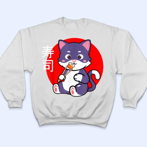 Cat loves Sushi Kawaii Neko T Shirt