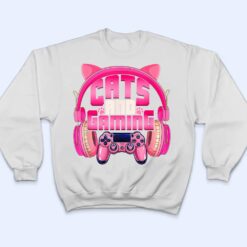 Cats And Gaming Funny Cat Lover Gaming Gifts Teens Girls T Shirt - Dream Art Europa